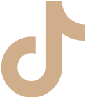 TikTok logo in beige color.